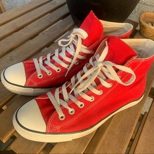 Mens Red converse size 9